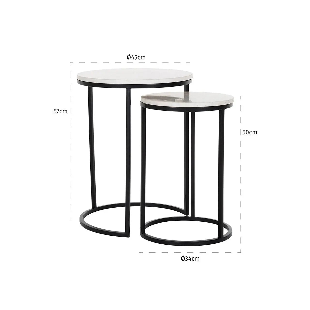 Richmond Interiors Lexington White End Table (Set of 2)   Nicholas John Interiors