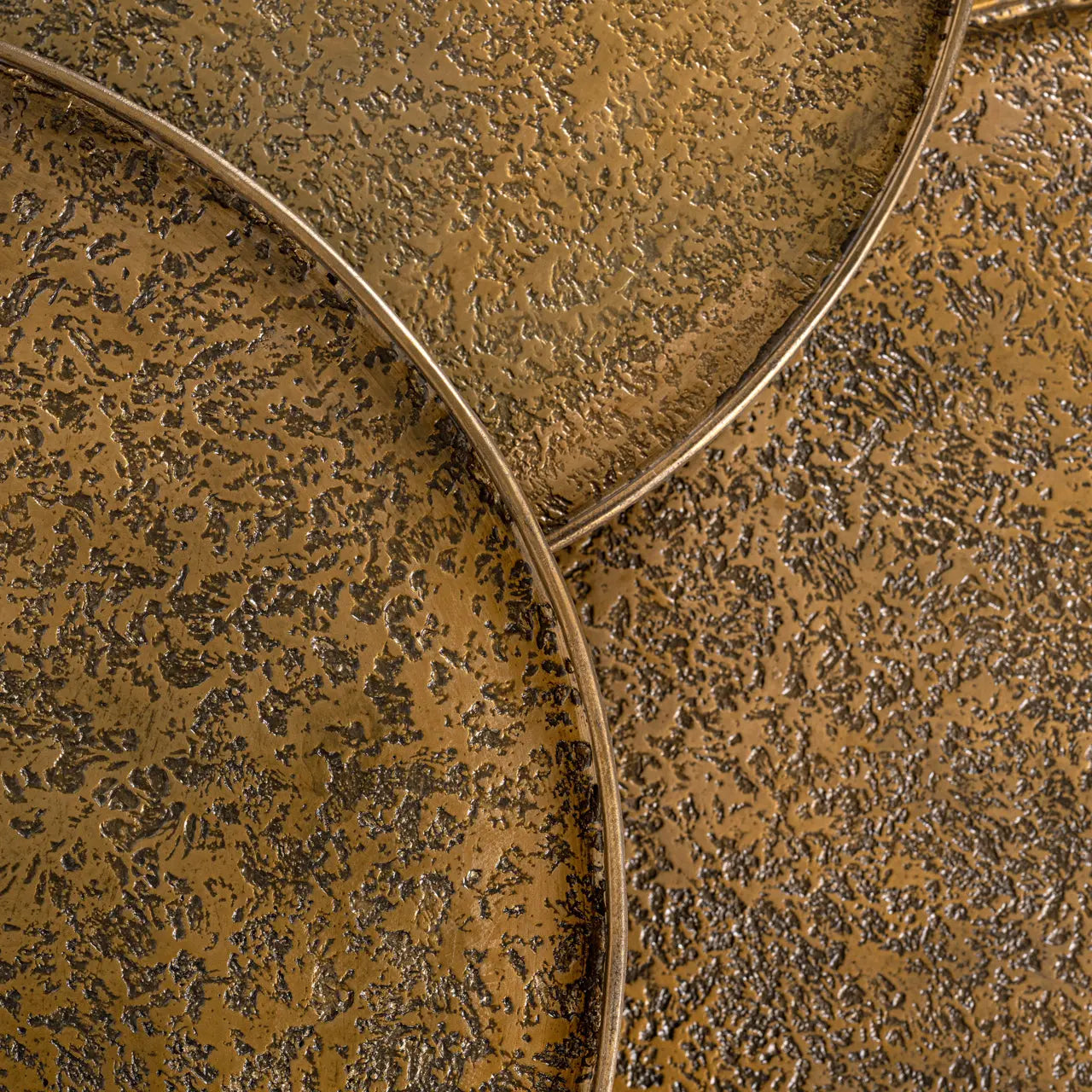 Richmond Interiors Luton Set of 3 Coffee Table in Black/Gold  Nicholas John Interiors