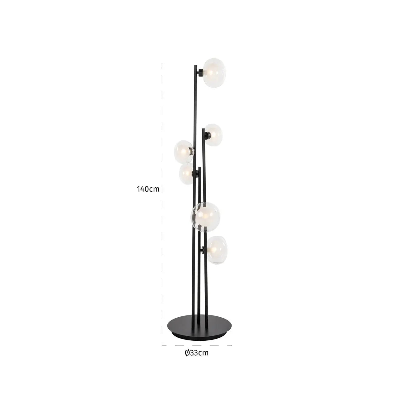 Richmond Interiors Luva Black Floor Lamp   Nicholas John Interiors