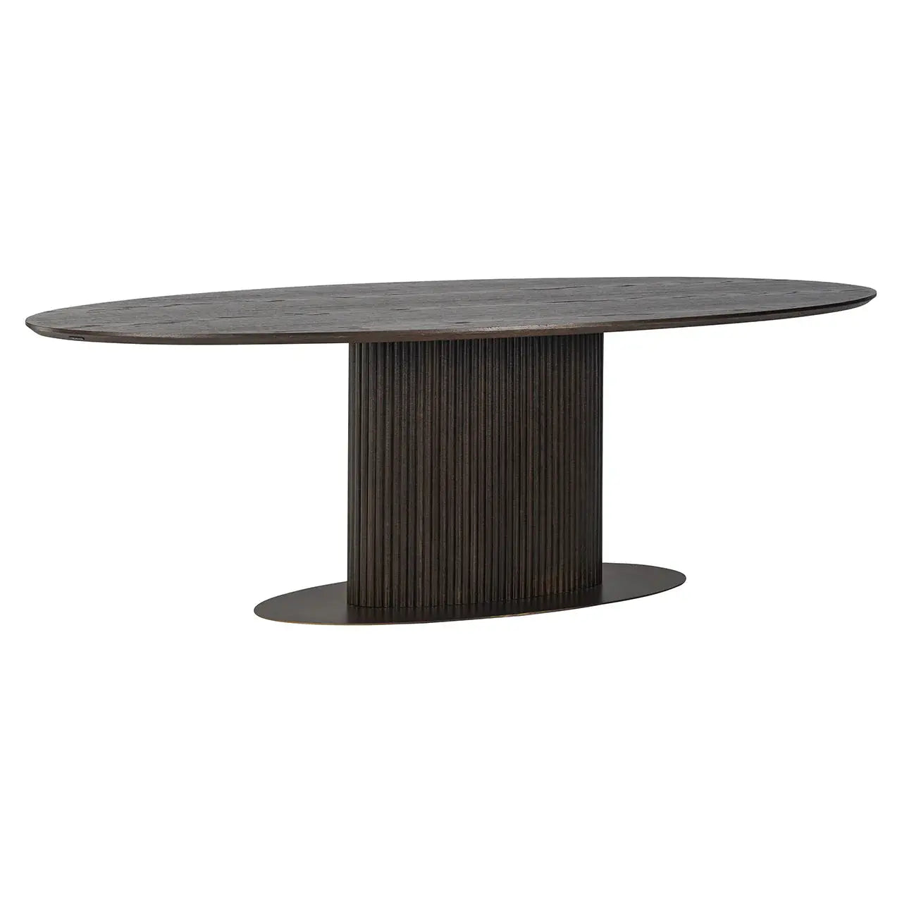 Richmond Interiors Luxor Brown Oval 300cm Dining Table   Nicholas John Interiors