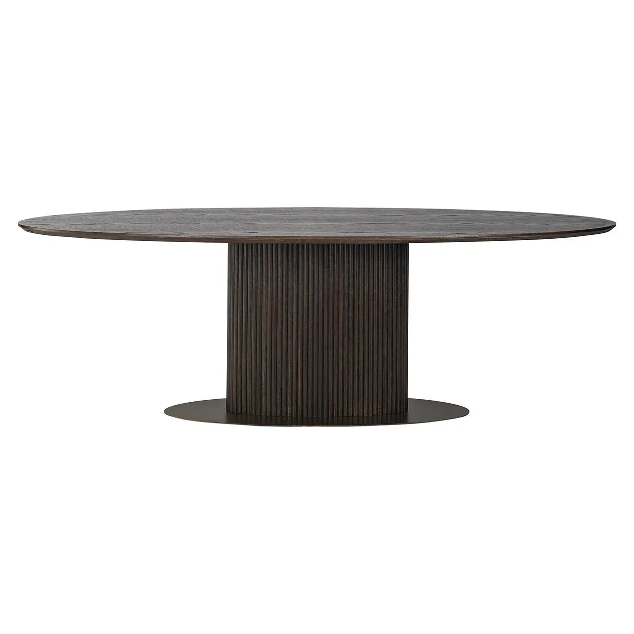 Richmond Interiors Luxor Brown Oval 300cm Dining Table   Nicholas John Interiors
