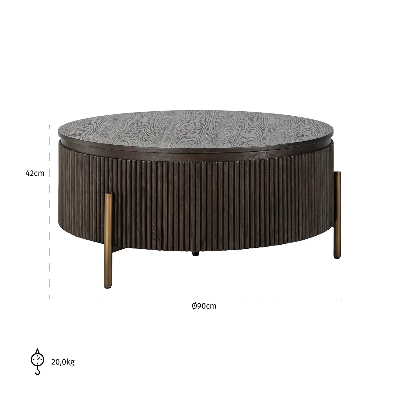 Richmond Interiors Luxor Coffee Table in Brown  Nicholas John Interiors