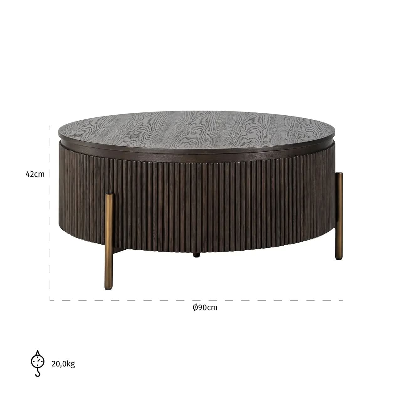 Richmond Interiors Luxor Coffee Table in Brown   Nicholas John Interiors