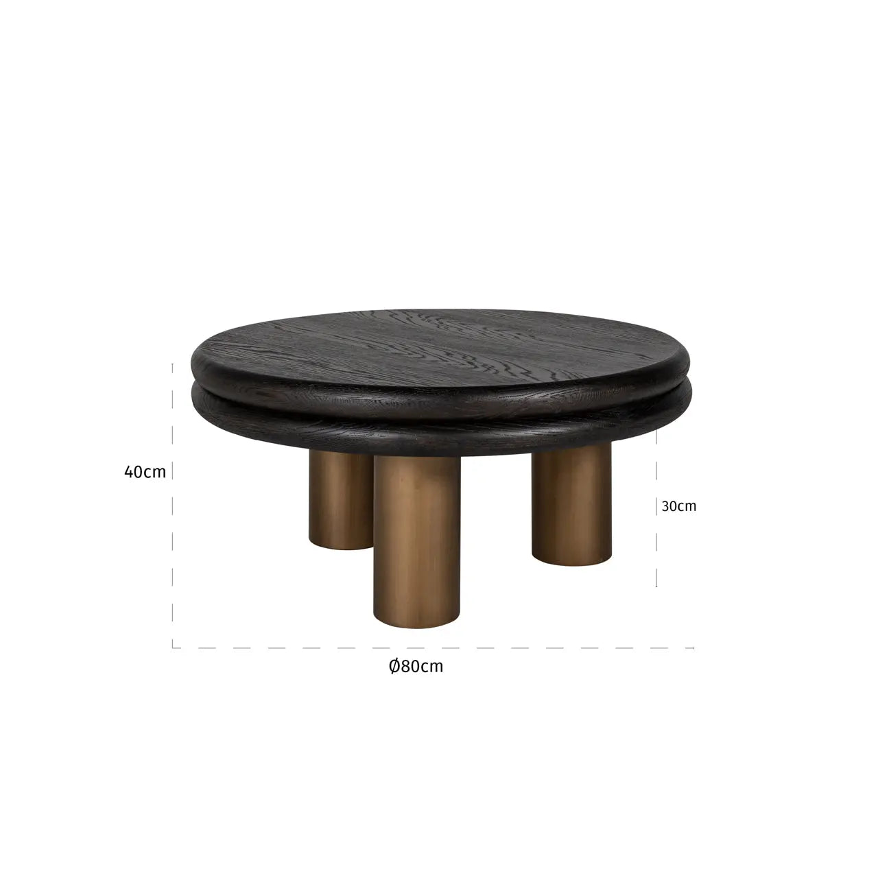 Richmond Interiors Macaron Black Rustic Coffee Table