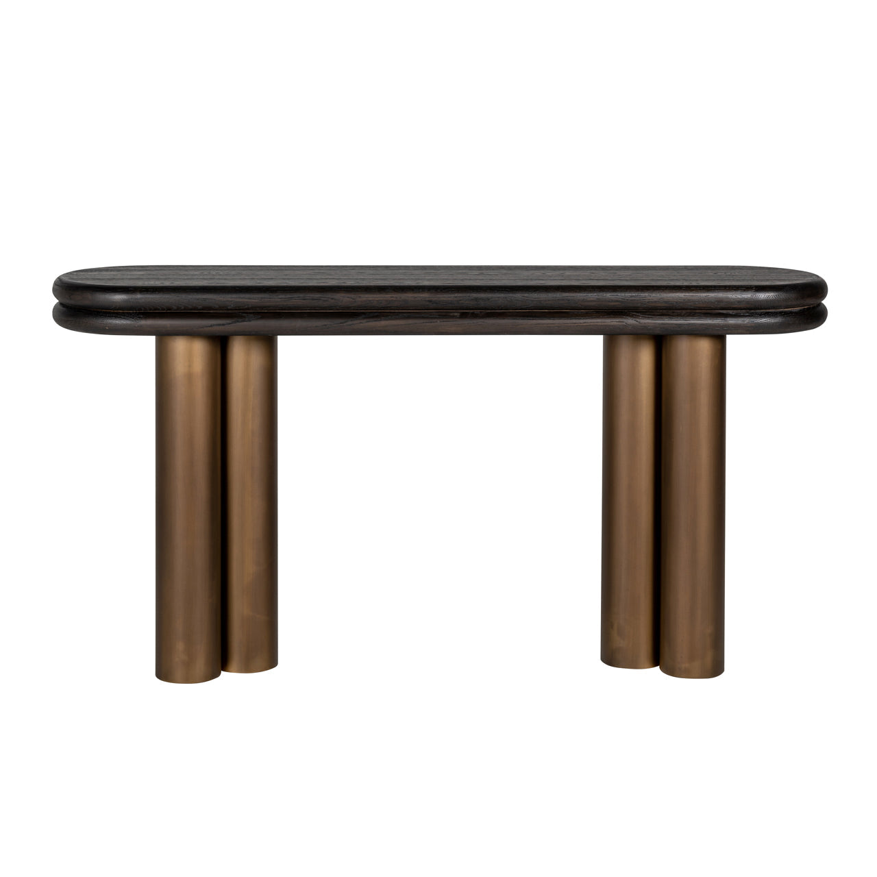 Richmond Interiors Macaron Console Table in Black Rustic  Nicholas John Interiors