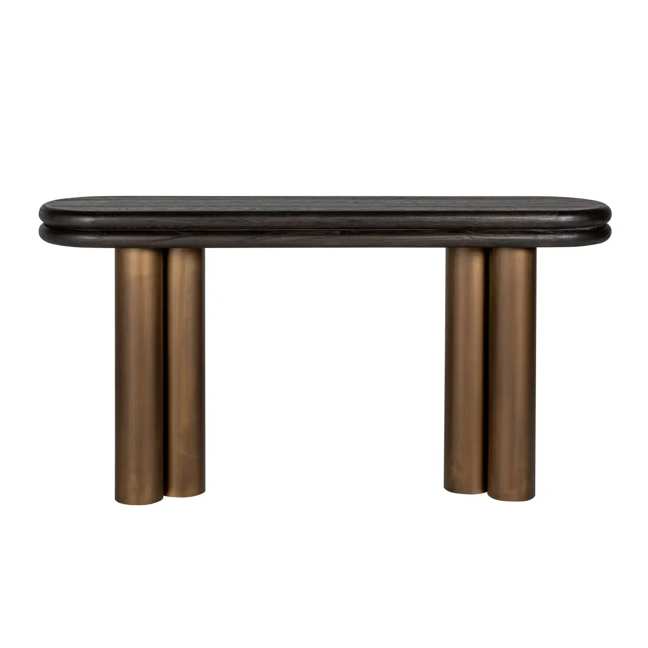 Richmond Interiors Macaron Console Table in Black Rustic  Nicholas John Interiors
