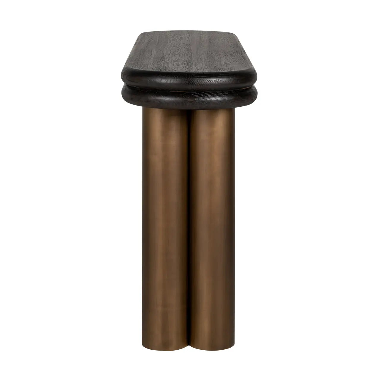 Richmond Interiors Macaron Console Table in Black Rustic  Nicholas John Interiors