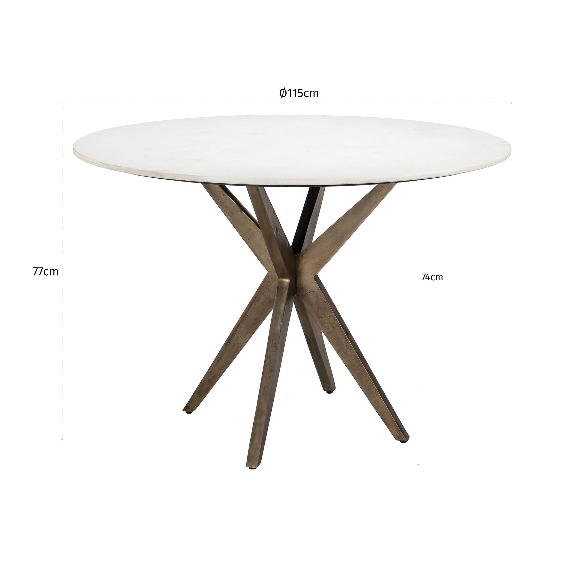 Richmond Interiors Maisy 114cm Dining Table in White  Nicholas John Interiors