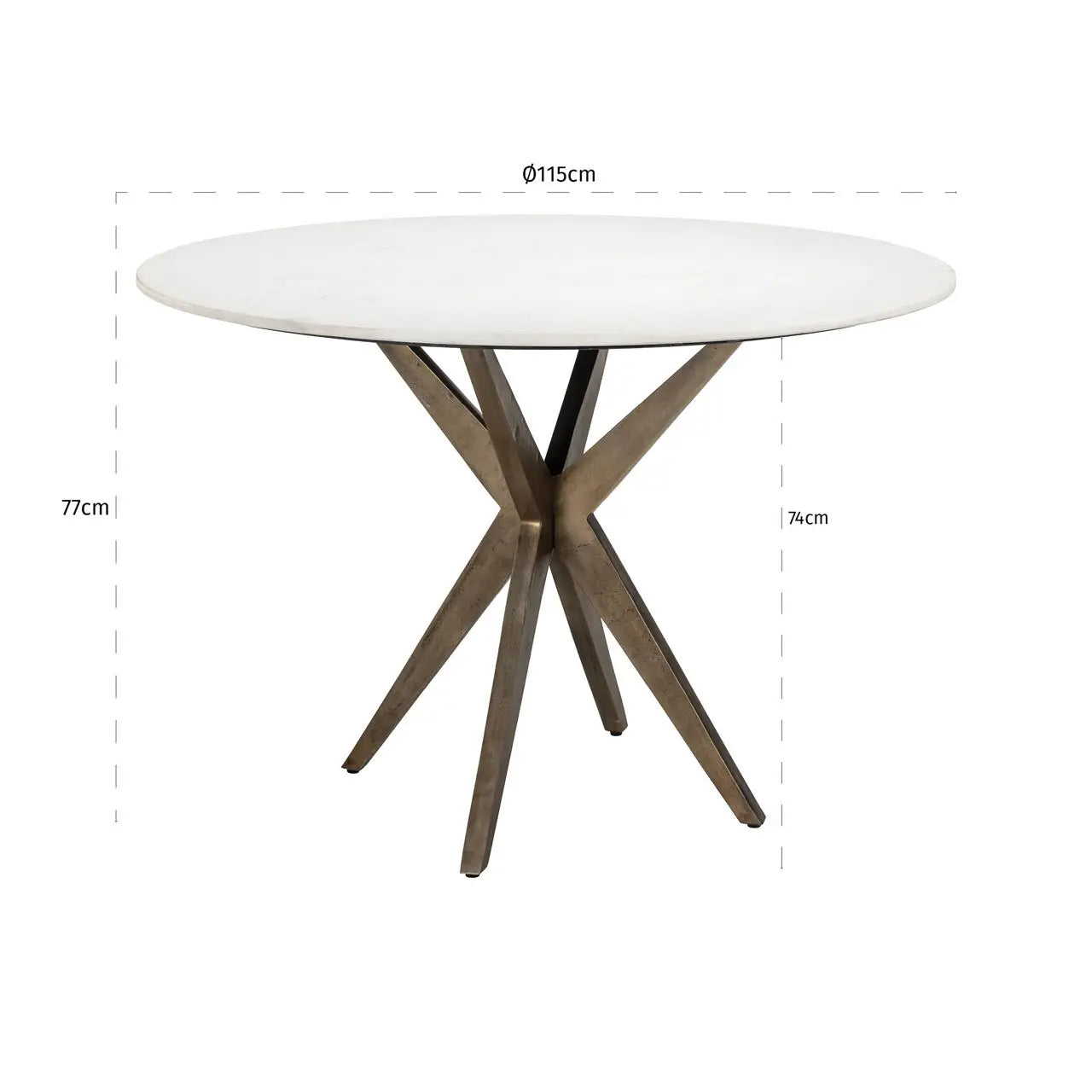 Richmond Interiors Maisy 115cm Dining Table in White   Nicholas John Interiors