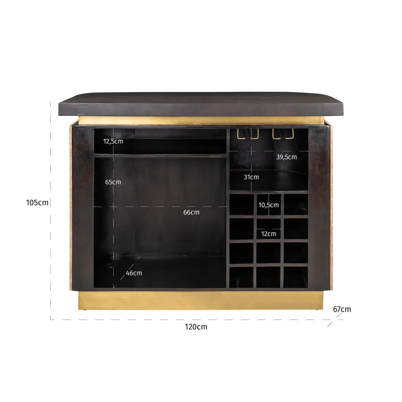 Richmond Interiors Martini Bar in Brown  Nicholas John Interiors