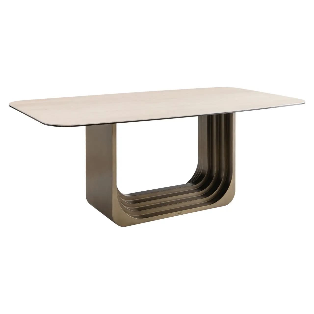 Richmond Interiors Maxfield Beige 230 Dining Table   Nicholas John Interiors