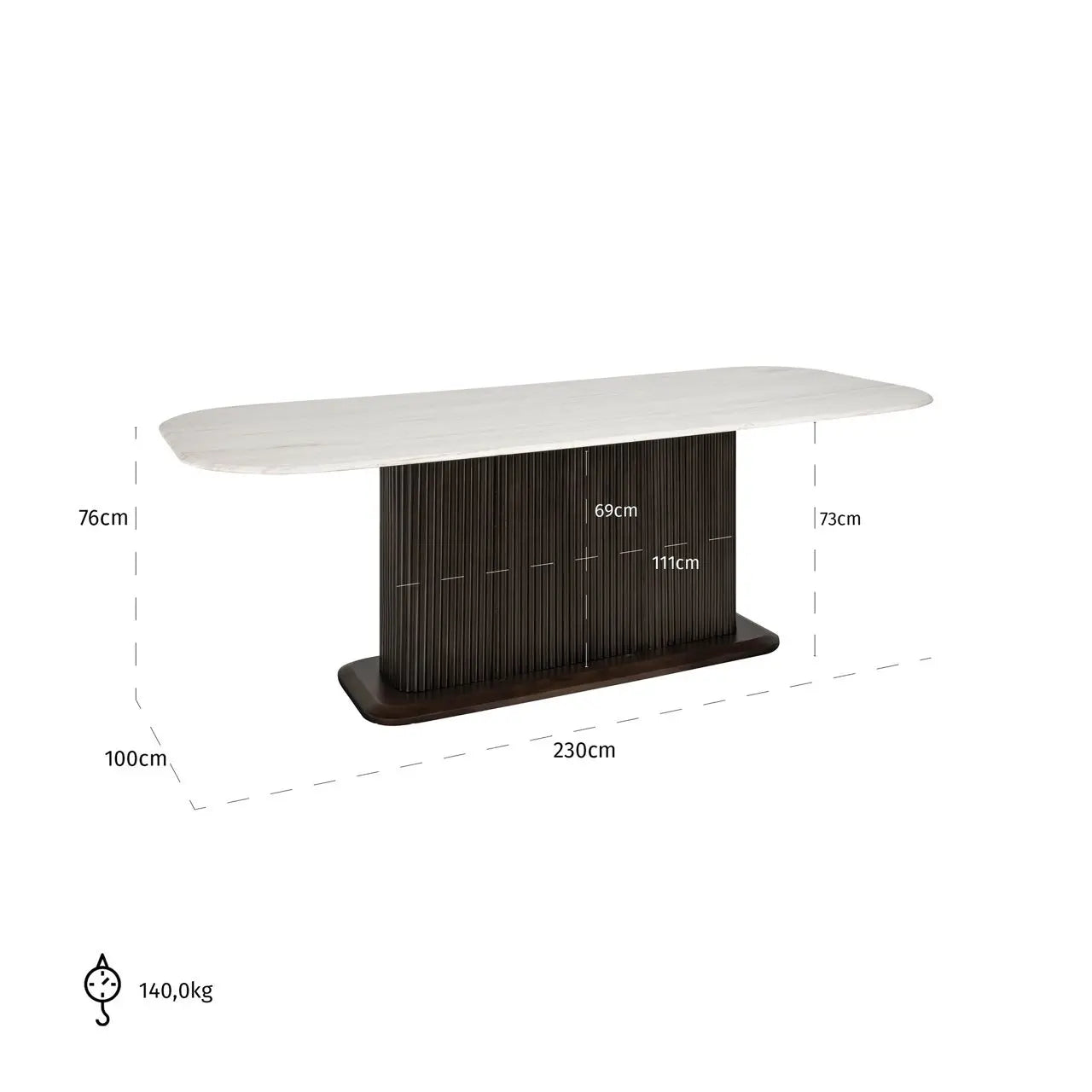 Richmond Interiors Mayfield 230cm Dining Table   Nicholas John Interiors