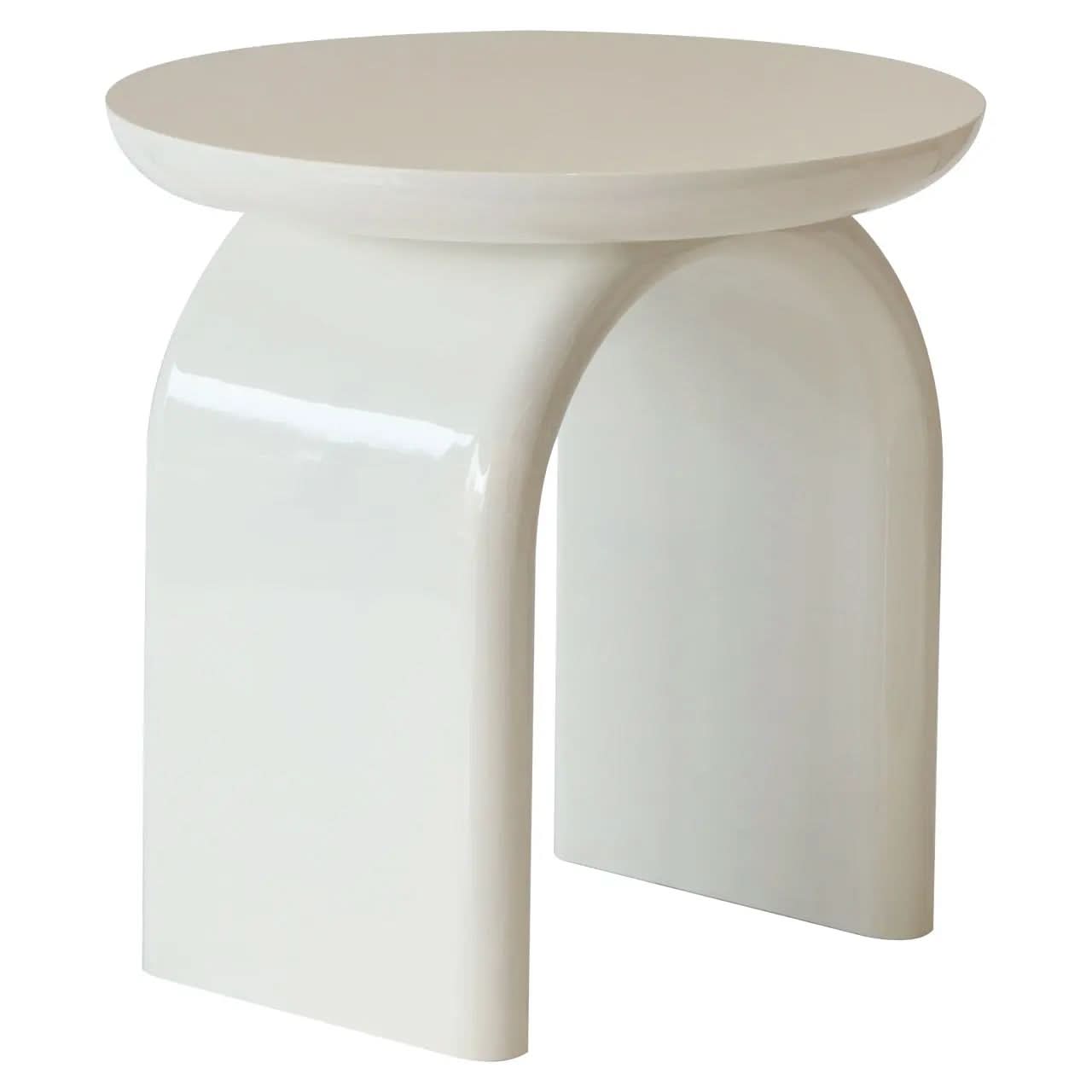 Richmond Interiors Merrick Coconut Milk End Table   Nicholas John Interiors