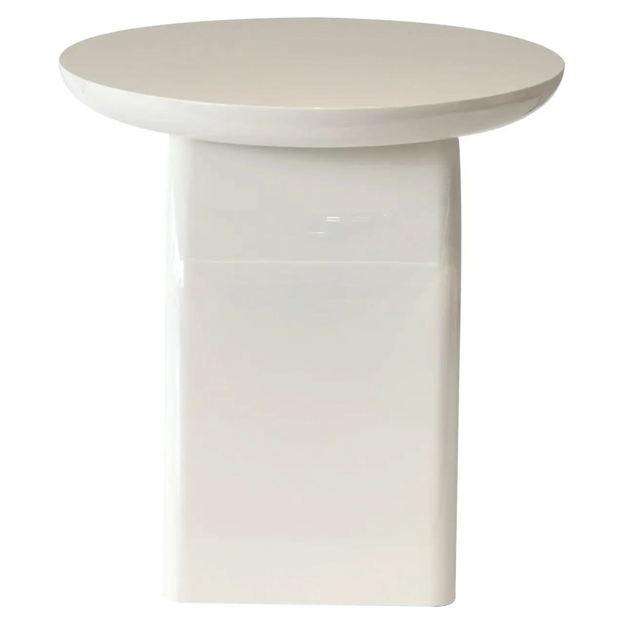 Richmond Interiors Merrick Coconut Milk End Table   Nicholas John Interiors
