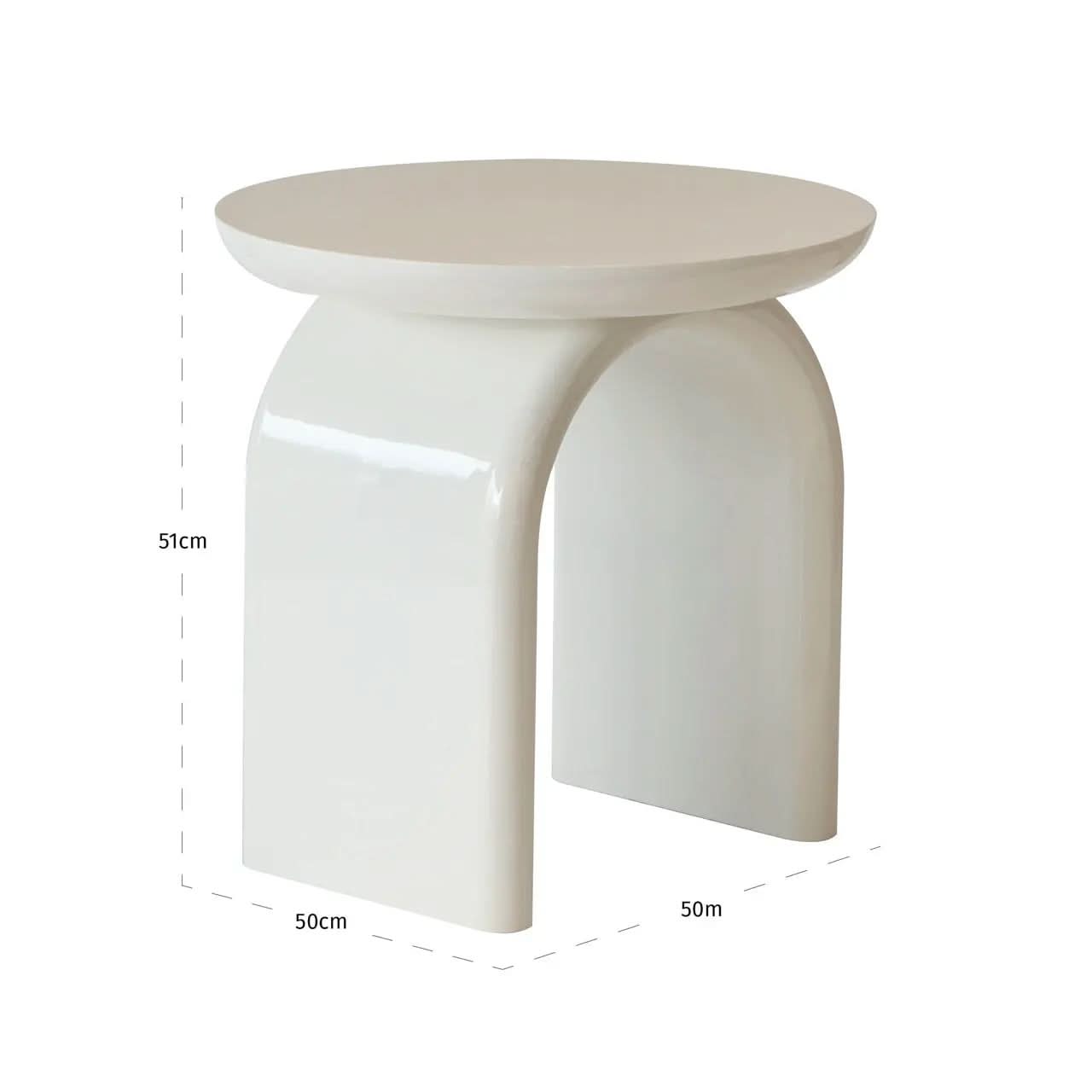Richmond Interiors Merrick Coconut Milk End Table   Nicholas John Interiors