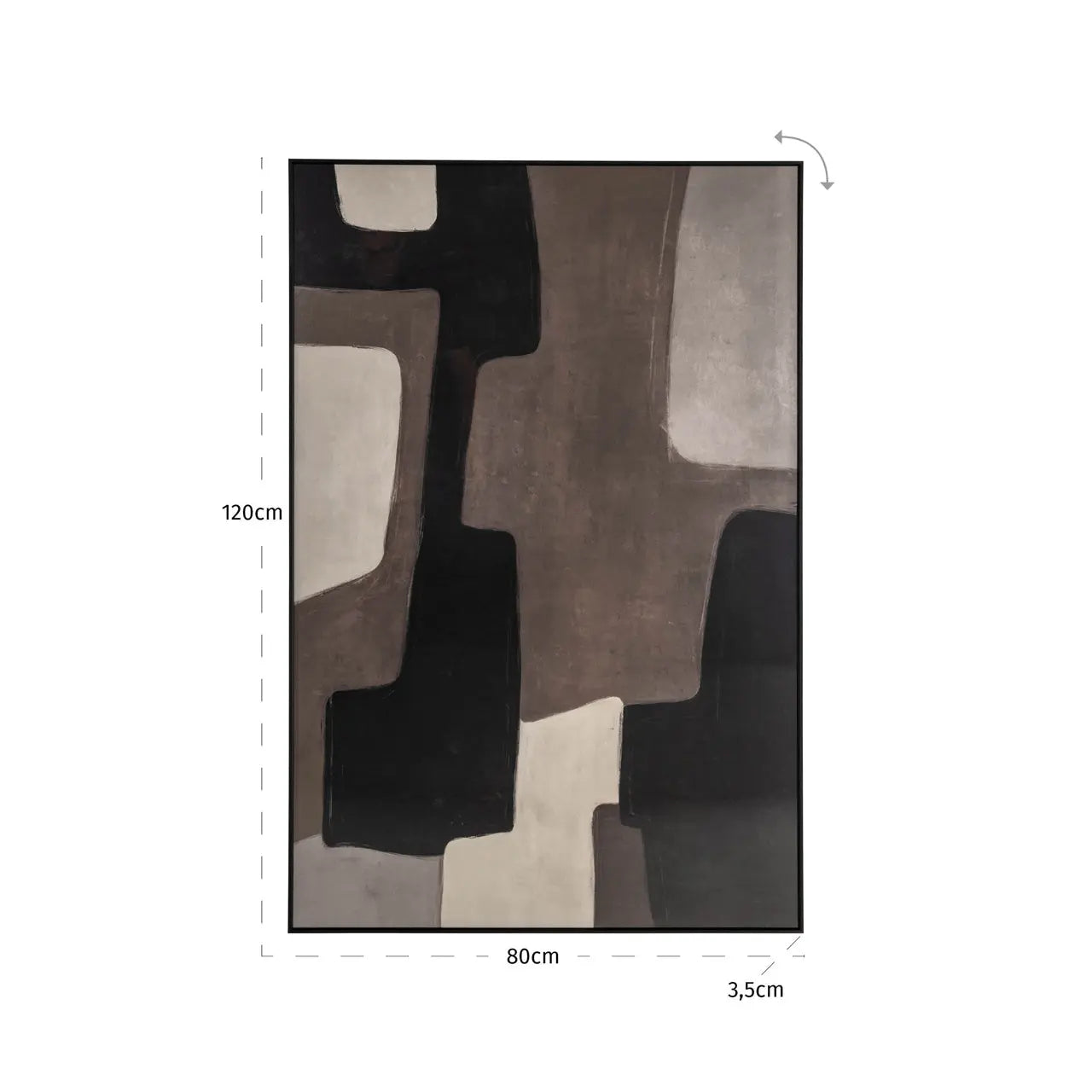 Richmond Interiors Mirage Brown Left Wall Art   Nicholas John Interiors