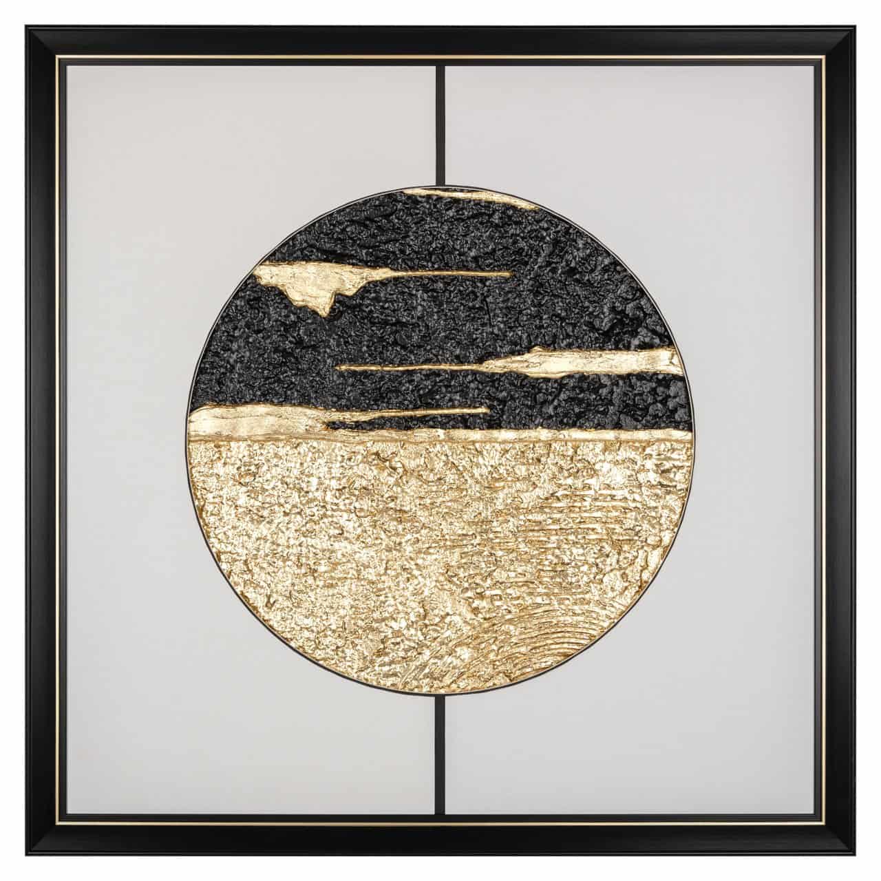Richmond Interiors Moon Black/Gold Wall Art   Nicholas John Interiors