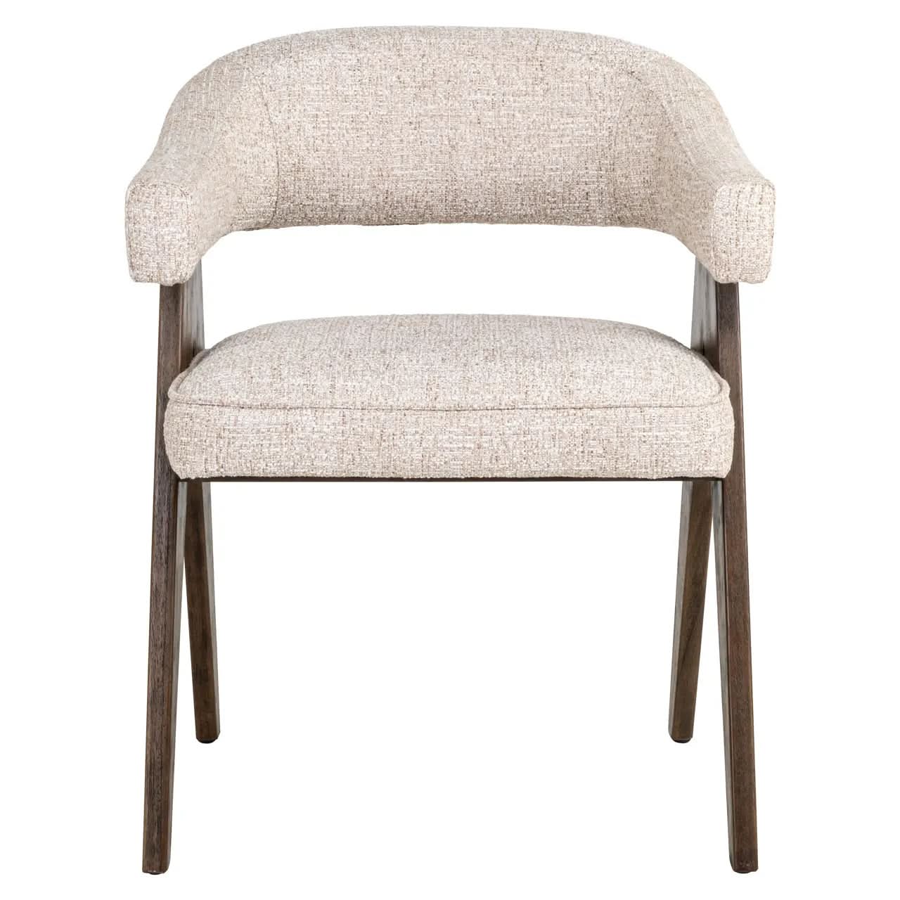 Richmond Interiors Mori Cream Tweed Dining Chair   Nicholas John Interiors