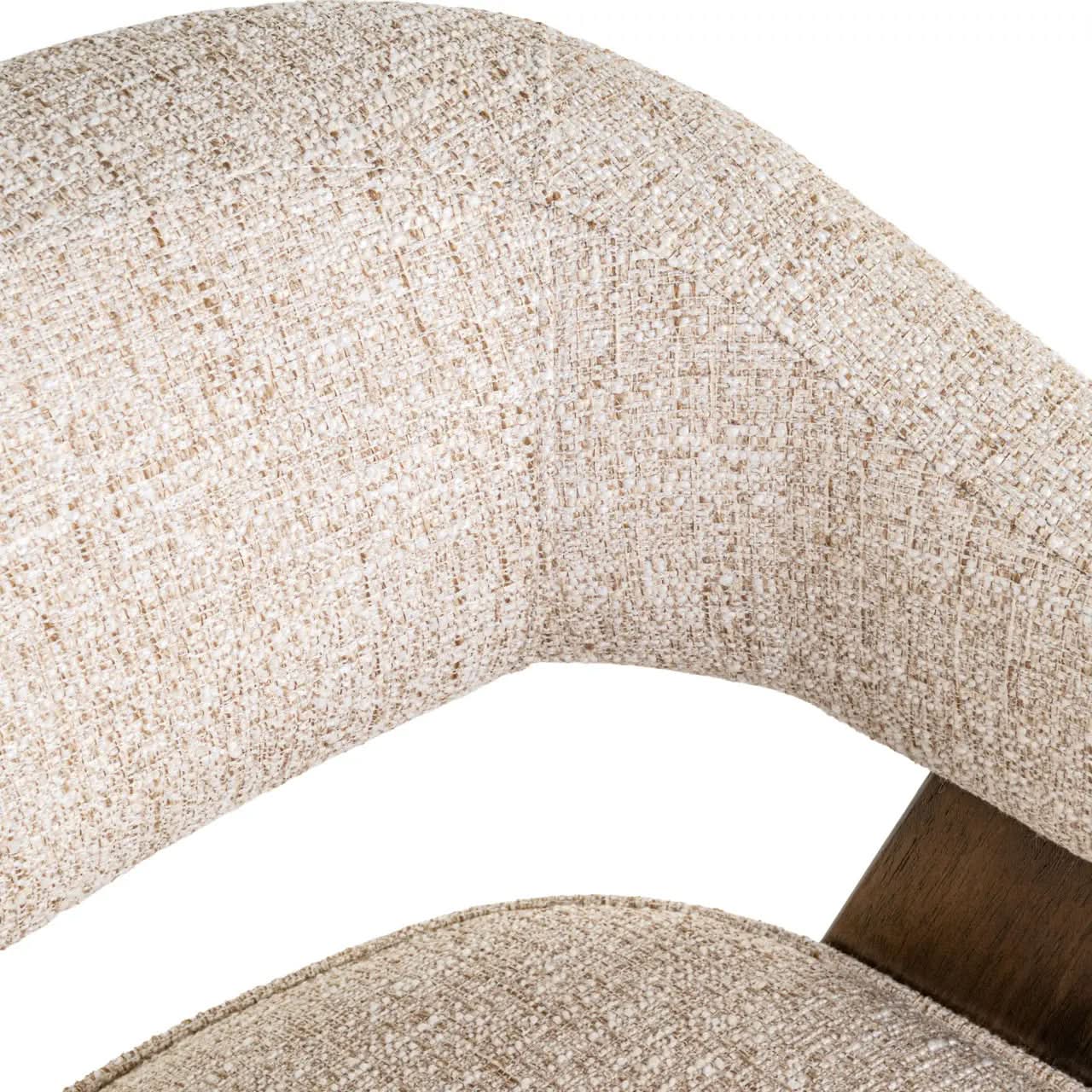 Richmond Interiors Mori Cream Tweed Dining Chair   Nicholas John Interiors