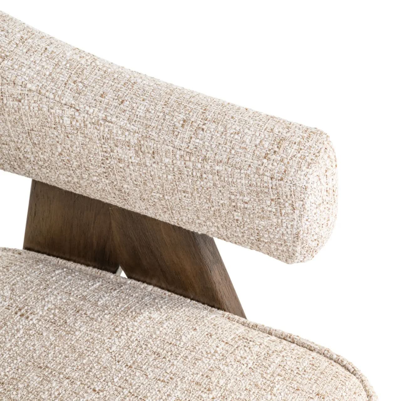 Richmond Interiors Mori Cream Tweed Dining Chair   Nicholas John Interiors