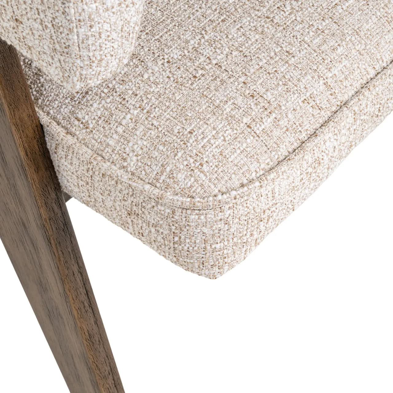 Richmond Interiors Mori Cream Tweed Dining Chair   Nicholas John Interiors