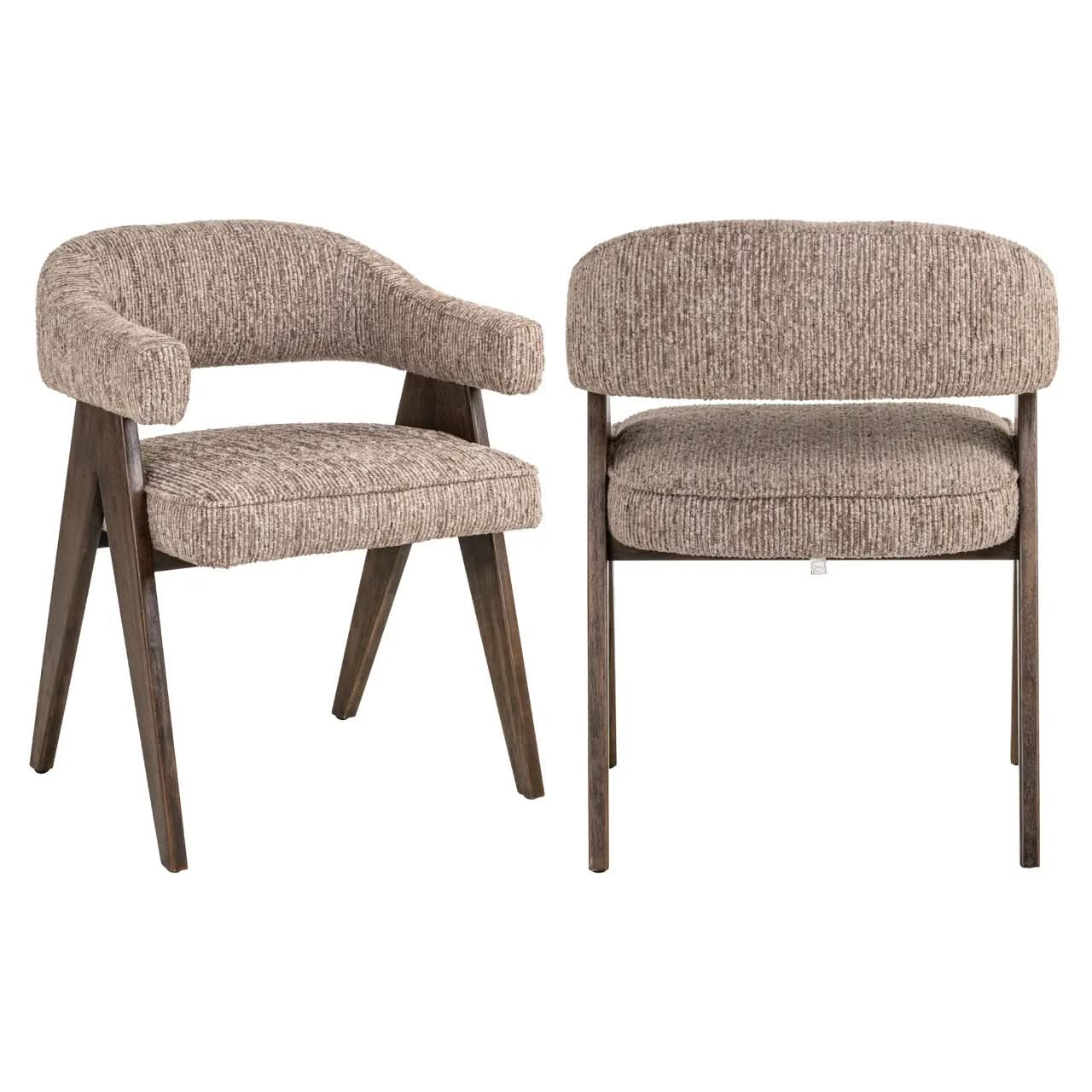 Richmond Interiors Mori Mocca Linear Dining Chair   Nicholas John Interiors