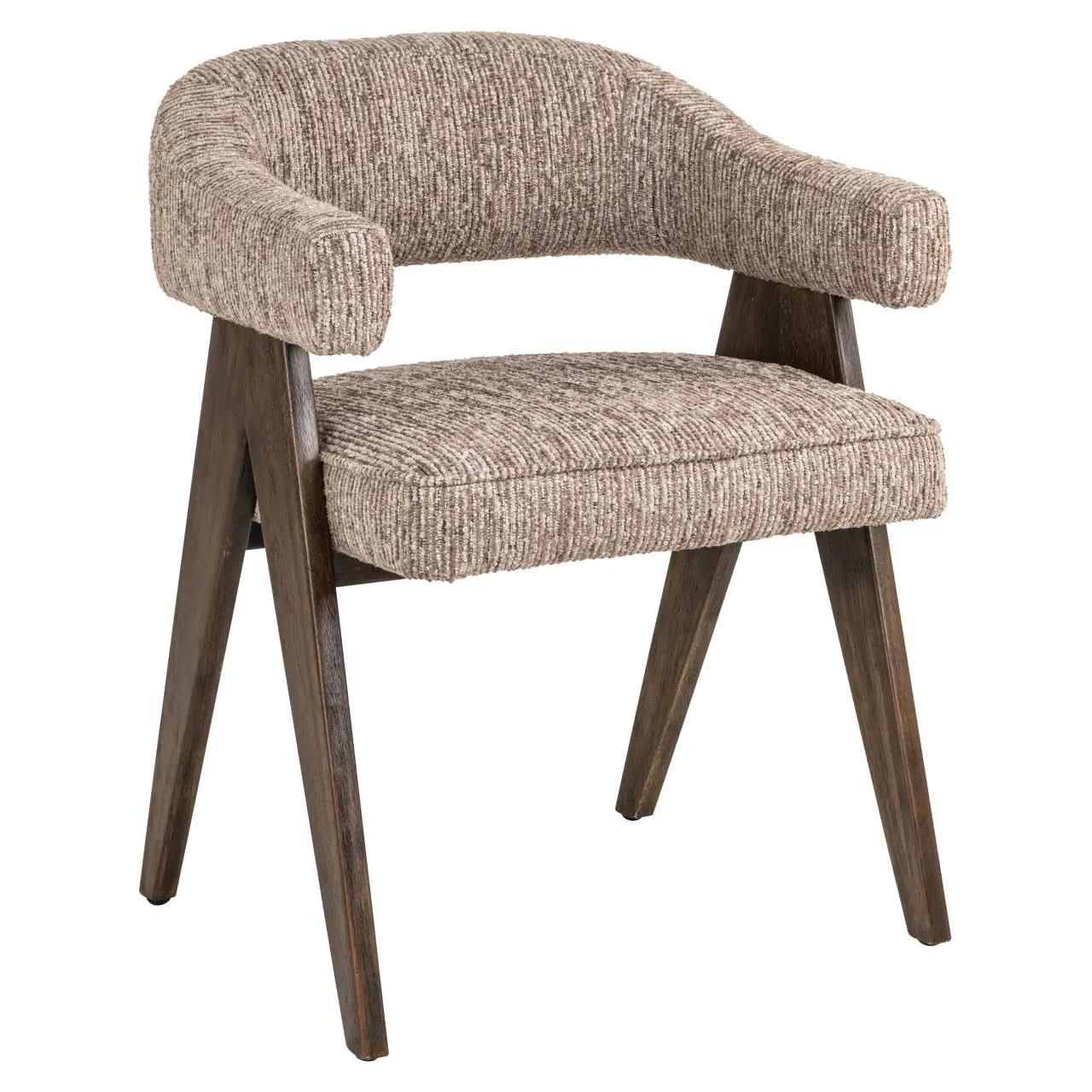 Richmond Interiors Mori Mocca Linear Dining Chair   Nicholas John Interiors
