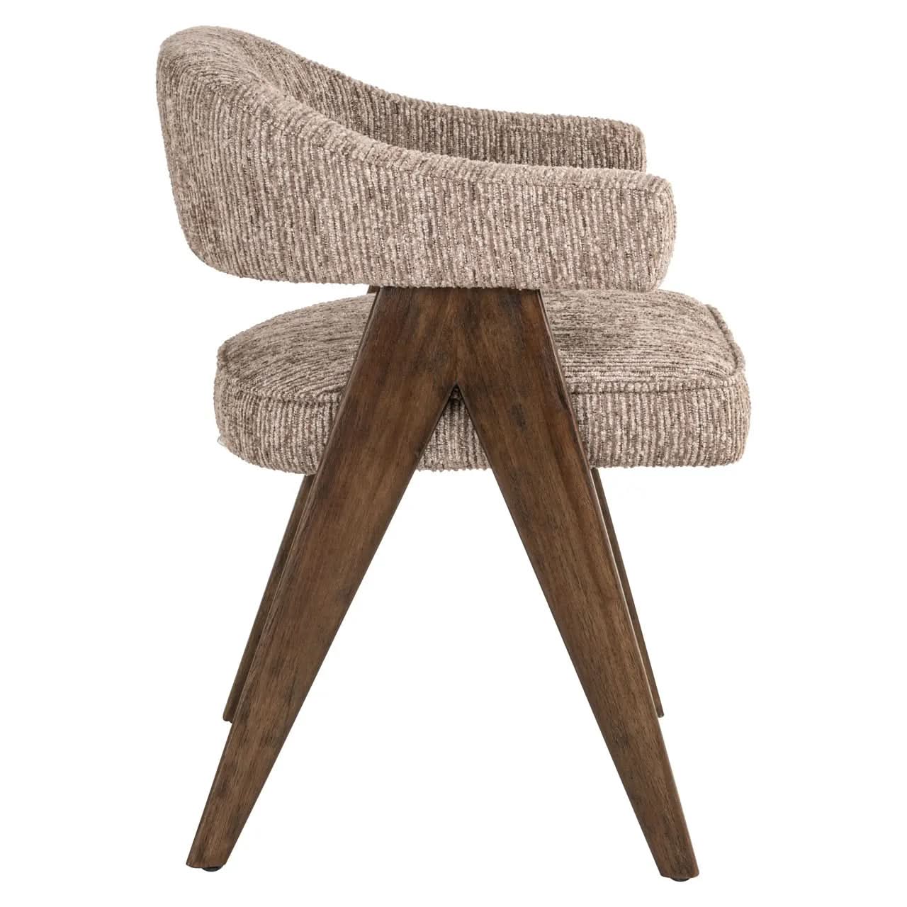 Richmond Interiors Mori Mocca Linear Dining Chair   Nicholas John Interiors