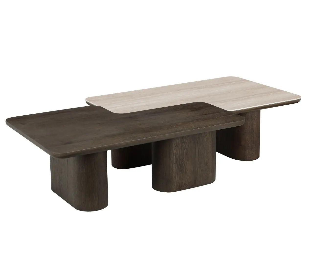 Richmond Interiors Nando Set of 2 Coffee Table in Brown  Nicholas John Interiors