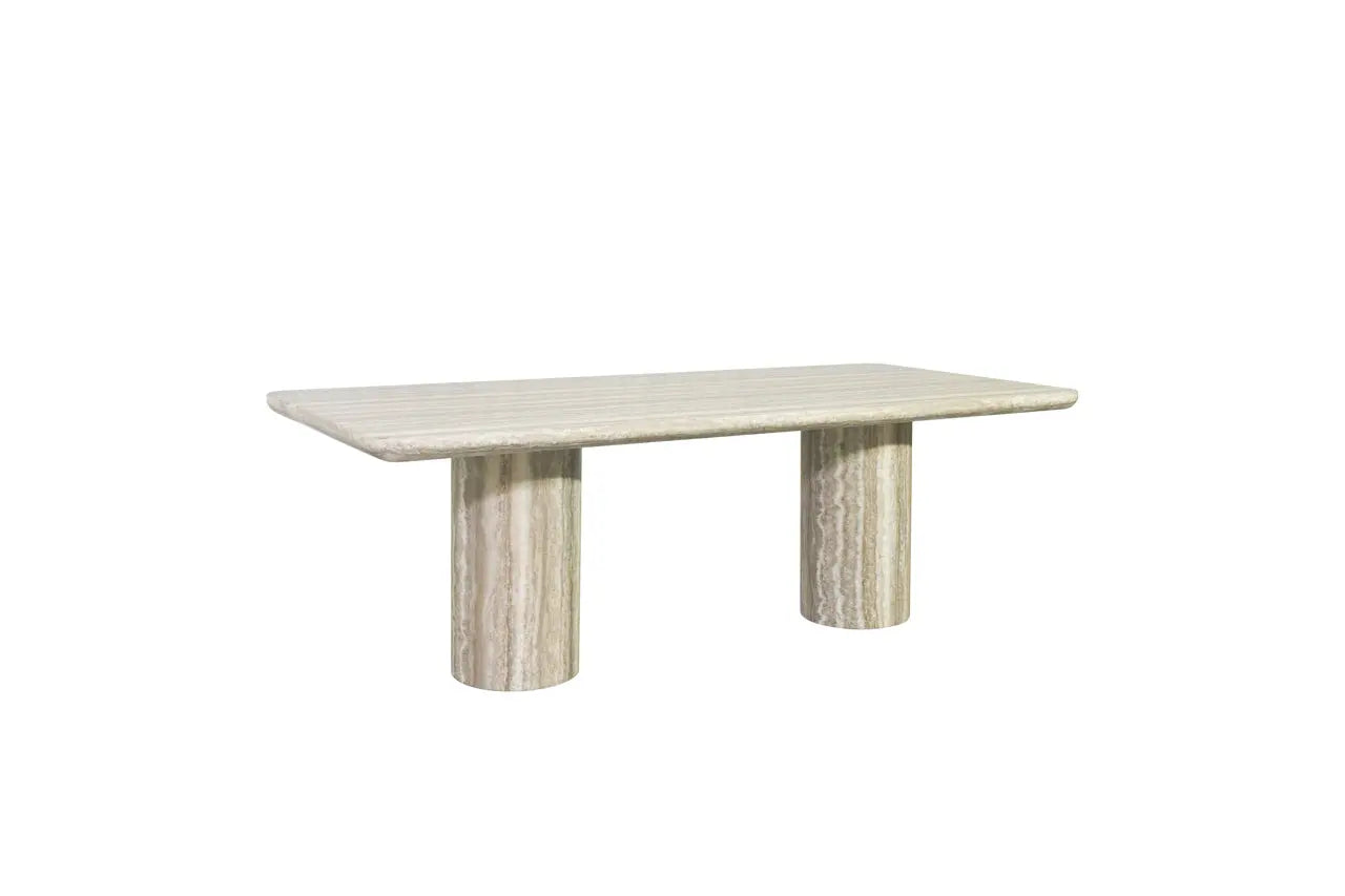 Richmond Interiors Nebula 225cm Dining Table Grey/Faux Travertine  Nicholas John Interiors