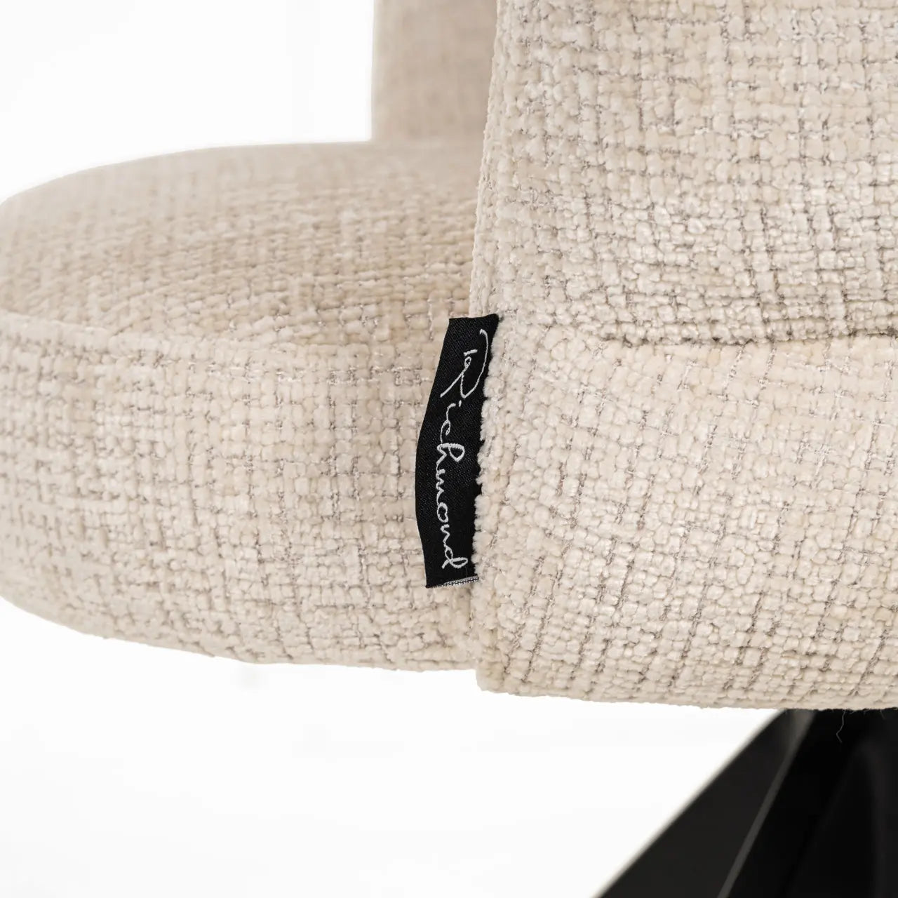 Richmond Interiors Niagara Swivel Dining Chair in Beige   Nicholas John Interiors