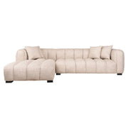 Richmond Interiors Novaro Cream Tweed Lounge Left Sofa   Nicholas John Interiors