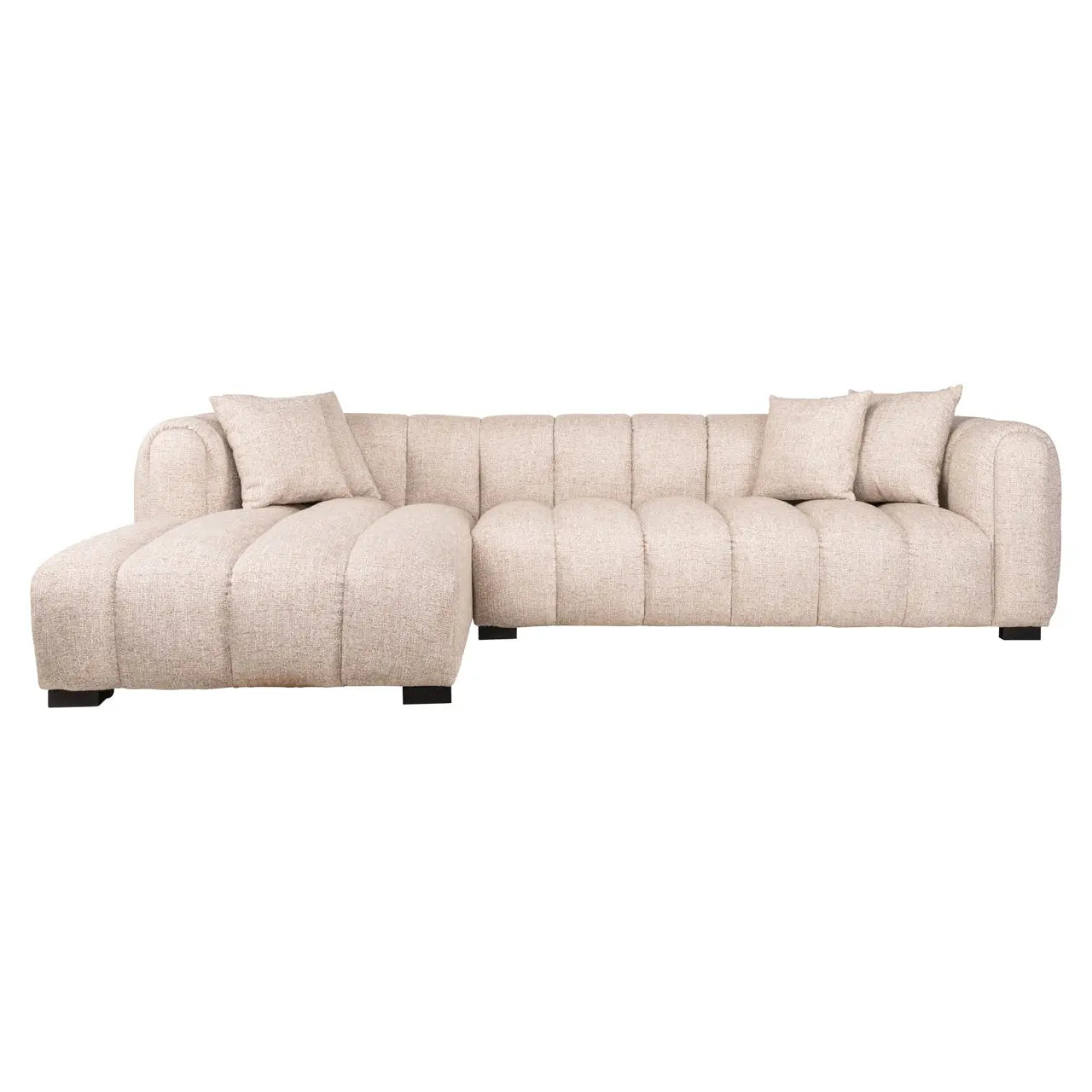 Richmond Interiors Novaro Cream Tweed Lounge Left Sofa