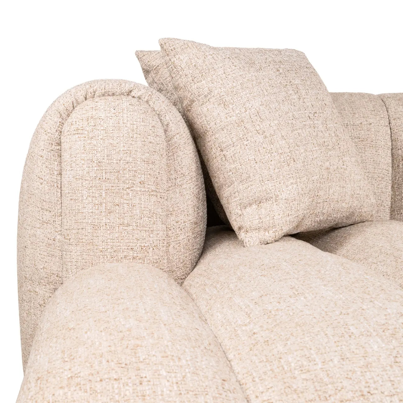 Richmond Interiors Novaro Cream Tweed Lounge Left Sofa