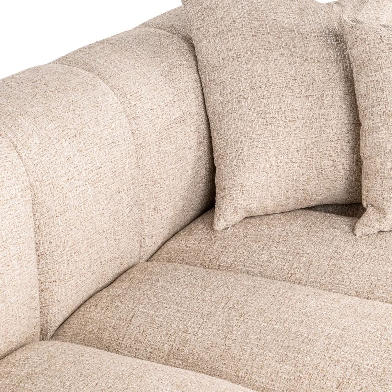 Richmond Interiors Novaro Cream Tweed Lounge Left Sofa   Nicholas John Interiors