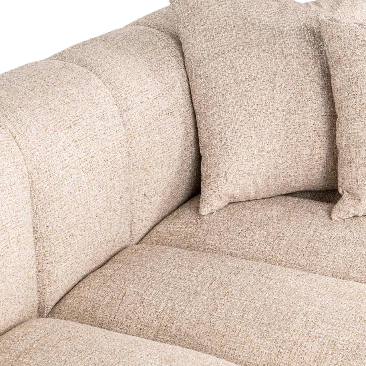 Richmond Interiors Novaro Cream Tweed Lounge Left Sofa