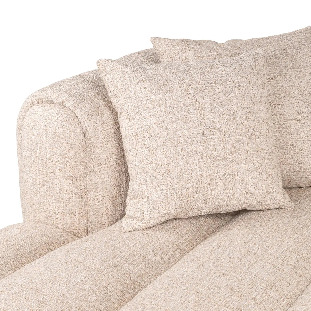 Richmond Interiors Novaro Cream Tweed Lounge Left Sofa