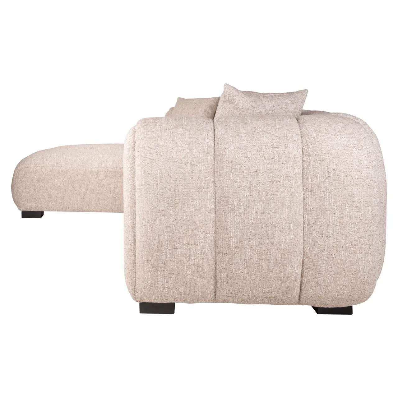 Richmond Interiors Novaro Cream Tweed Lounge Left Sofa   Nicholas John Interiors