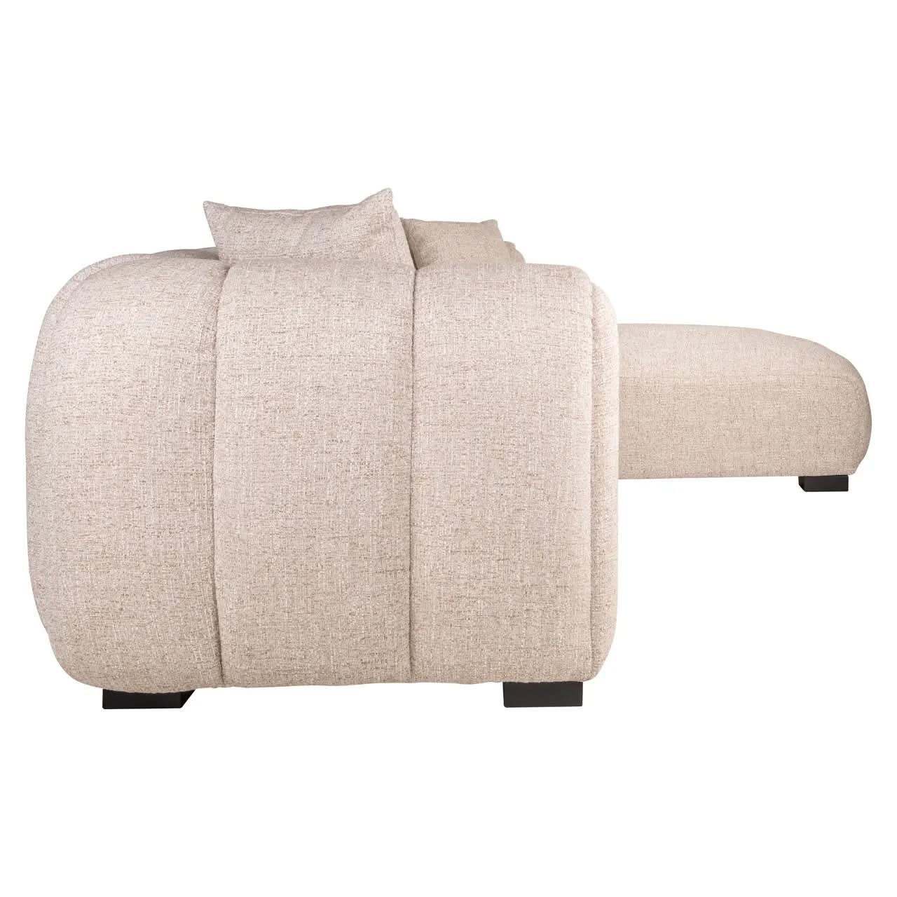 Richmond Interiors Novaro Cream Tweed Lounge Right Sofa   Nicholas John Interiors
