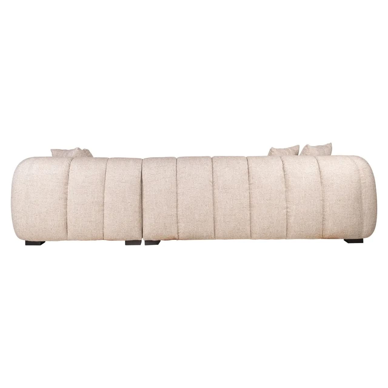 Richmond Interiors Novaro Cream Tweed Lounge Right Sofa   Nicholas John Interiors
