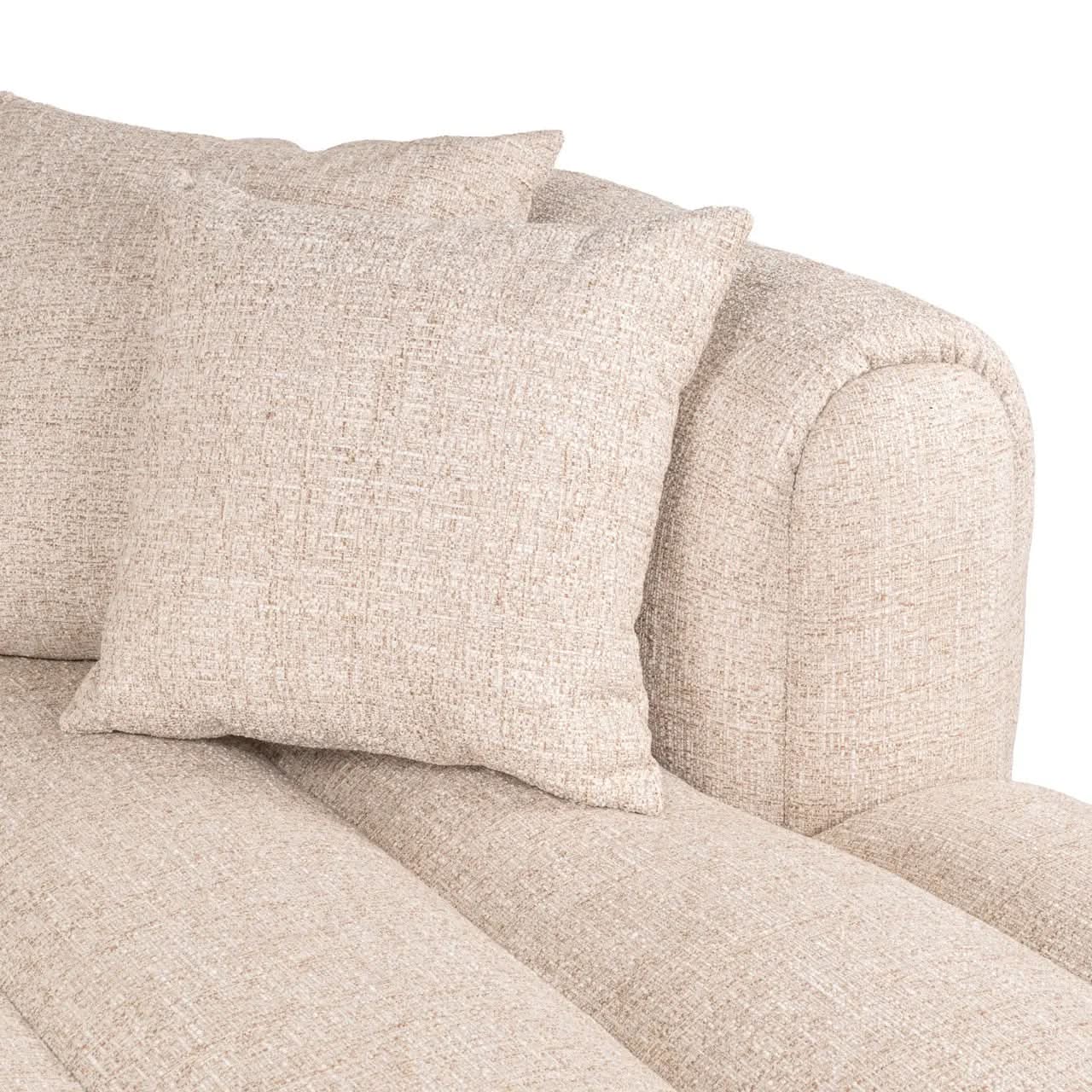 Richmond Interiors Novaro Cream Tweed Lounge Right Sofa   Nicholas John Interiors