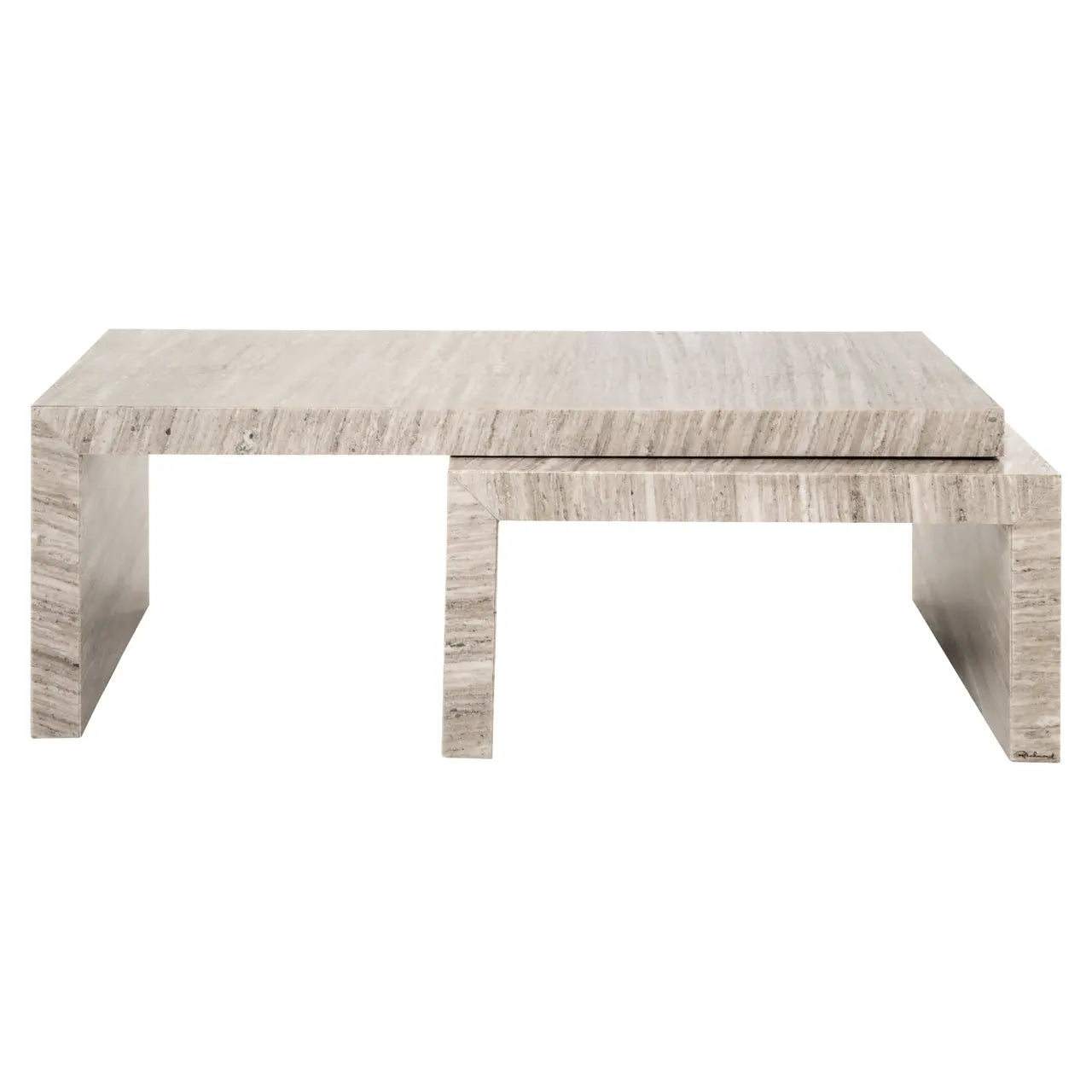 Richmond Interiors Novaz Set of 2 Coffee Tables in Sand  Nicholas John Interiors