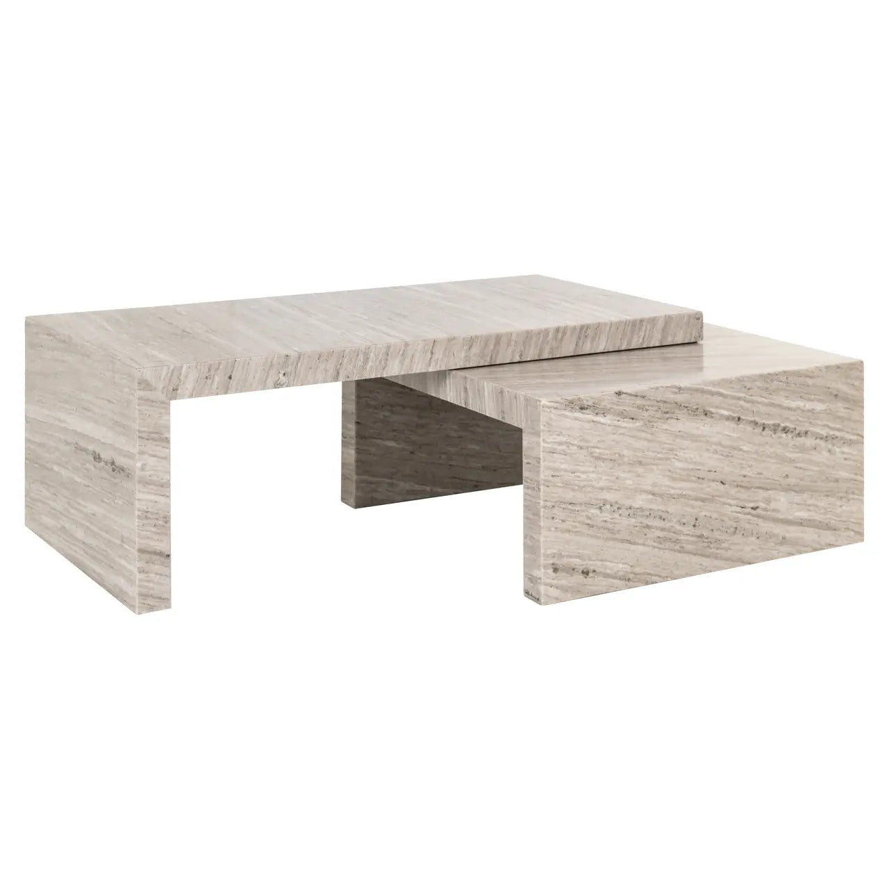 Richmond Interiors Novaz Set of 2 Coffee Tables in Sand  Nicholas John Interiors