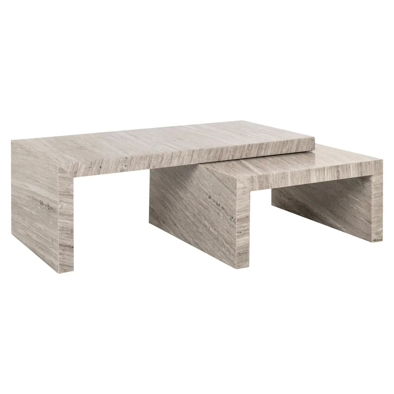 Richmond Interiors Novaz Set of 2 Coffee Tables in Sand  Nicholas John Interiors