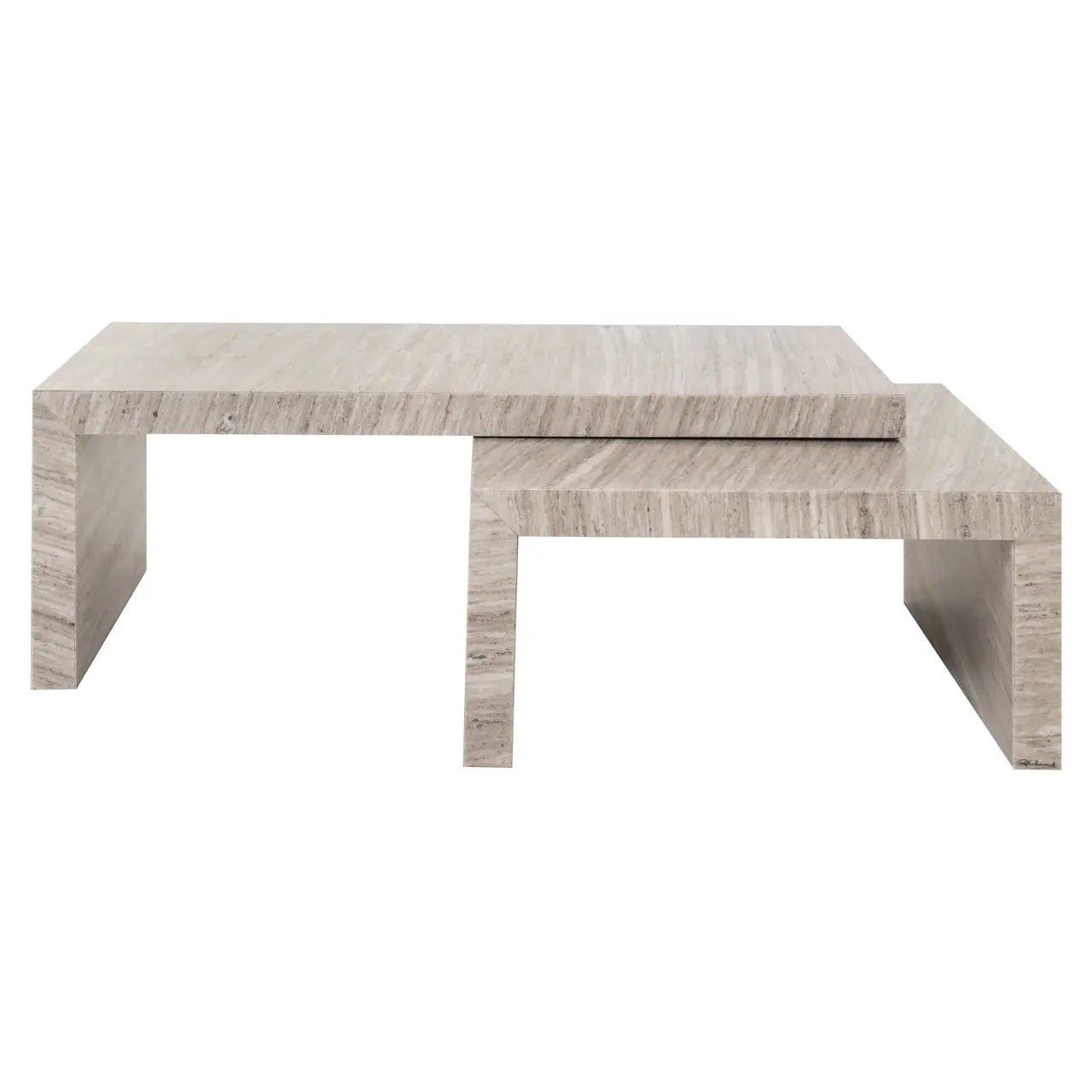 Richmond Interiors Novaz Set of 2 Coffee Tables in Sand  Nicholas John Interiors