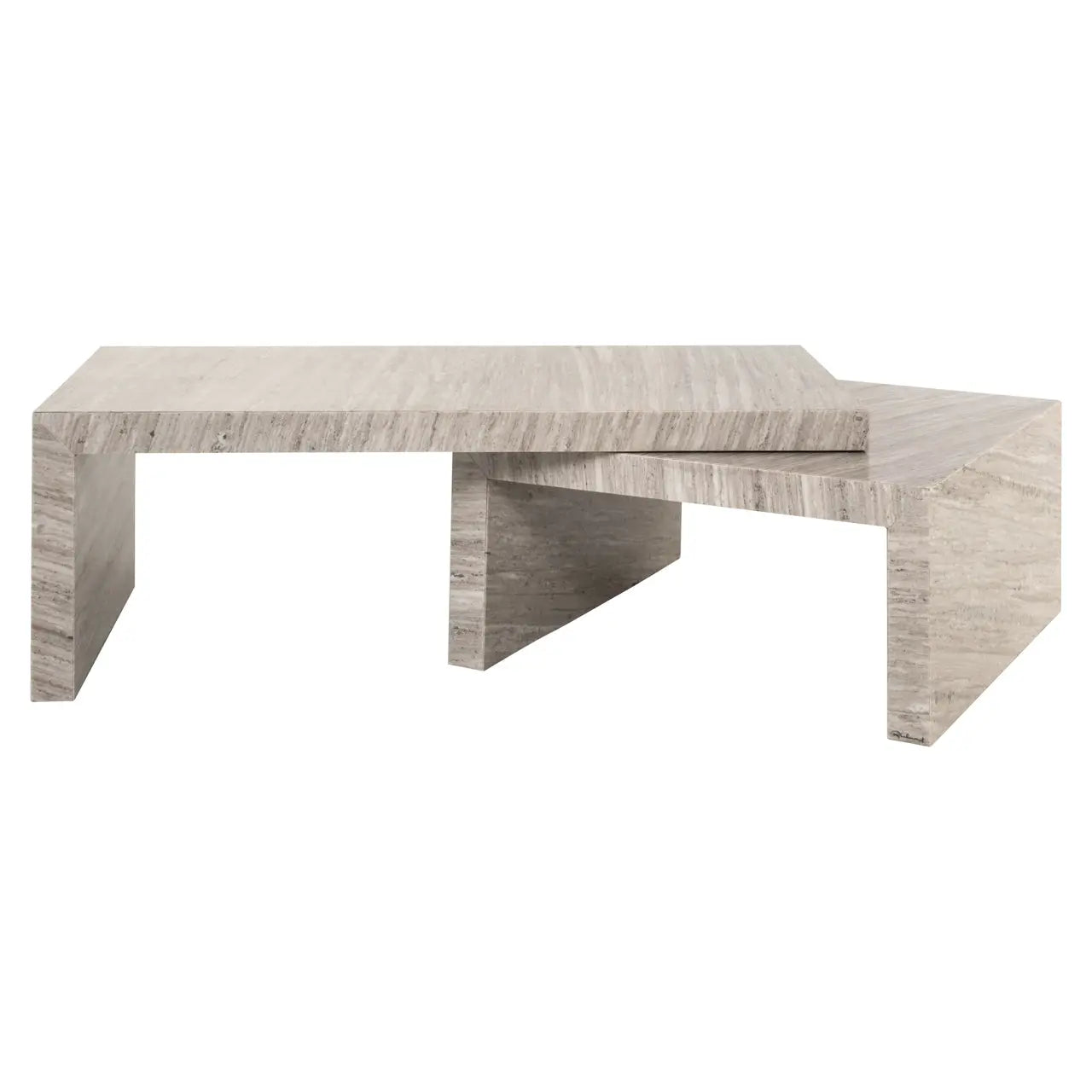 Richmond Interiors Novaz Set of 2 Coffee Tables in Sand  Nicholas John Interiors