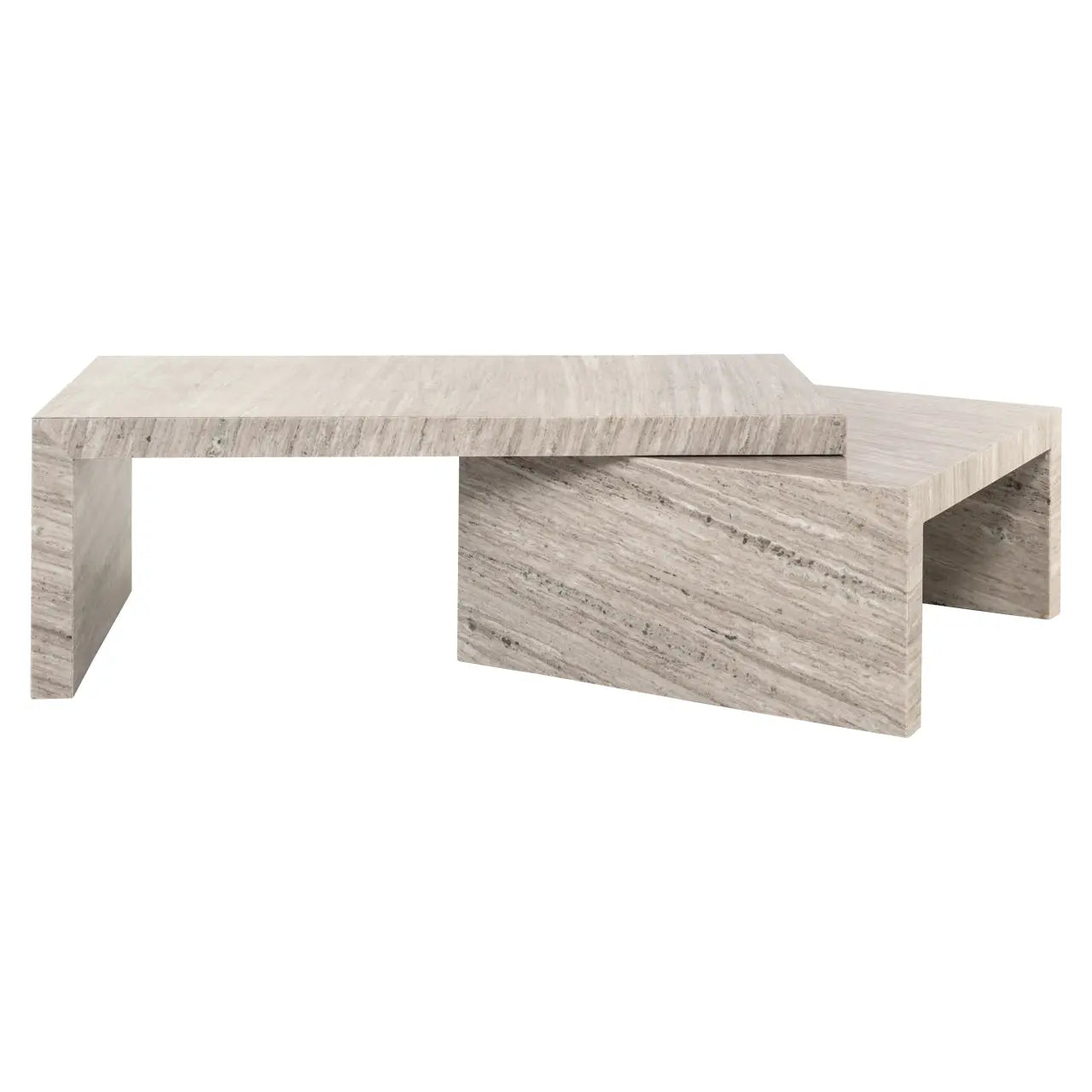 Richmond Interiors Novaz Set of 2 Coffee Tables in Sand  Nicholas John Interiors