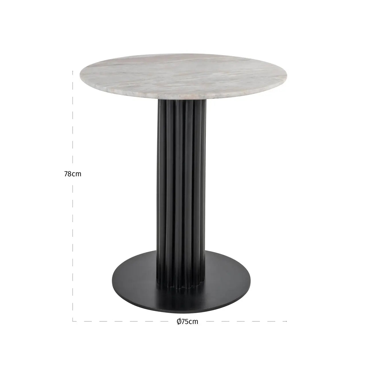 Richmond Interiors Nyon Bistro Table in Pink 75cm   Nicholas John Interiors