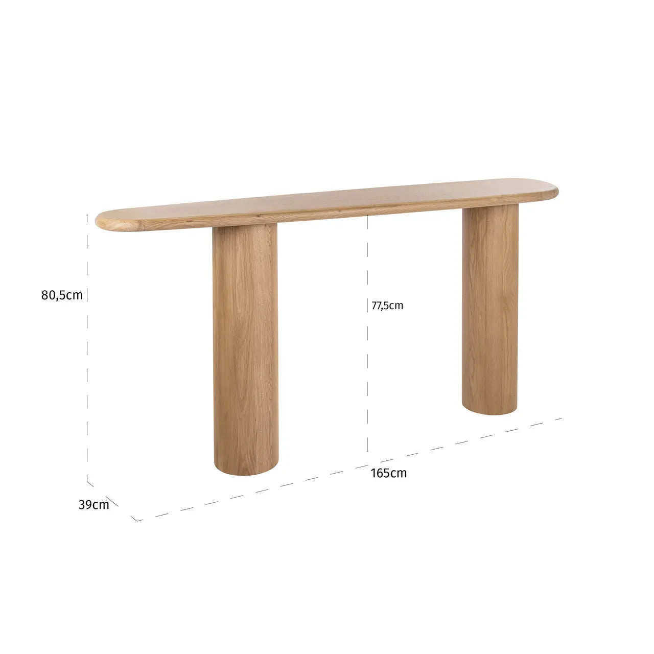 Richmond Interiors Oakley Console Table in Natural Oak   Nicholas John Interiors