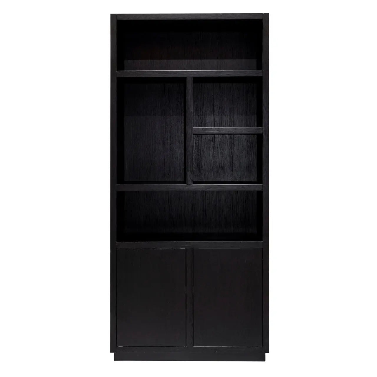 Richmond Interiors Oakura 2 Door Black Bookcase  Nicholas John Interiors